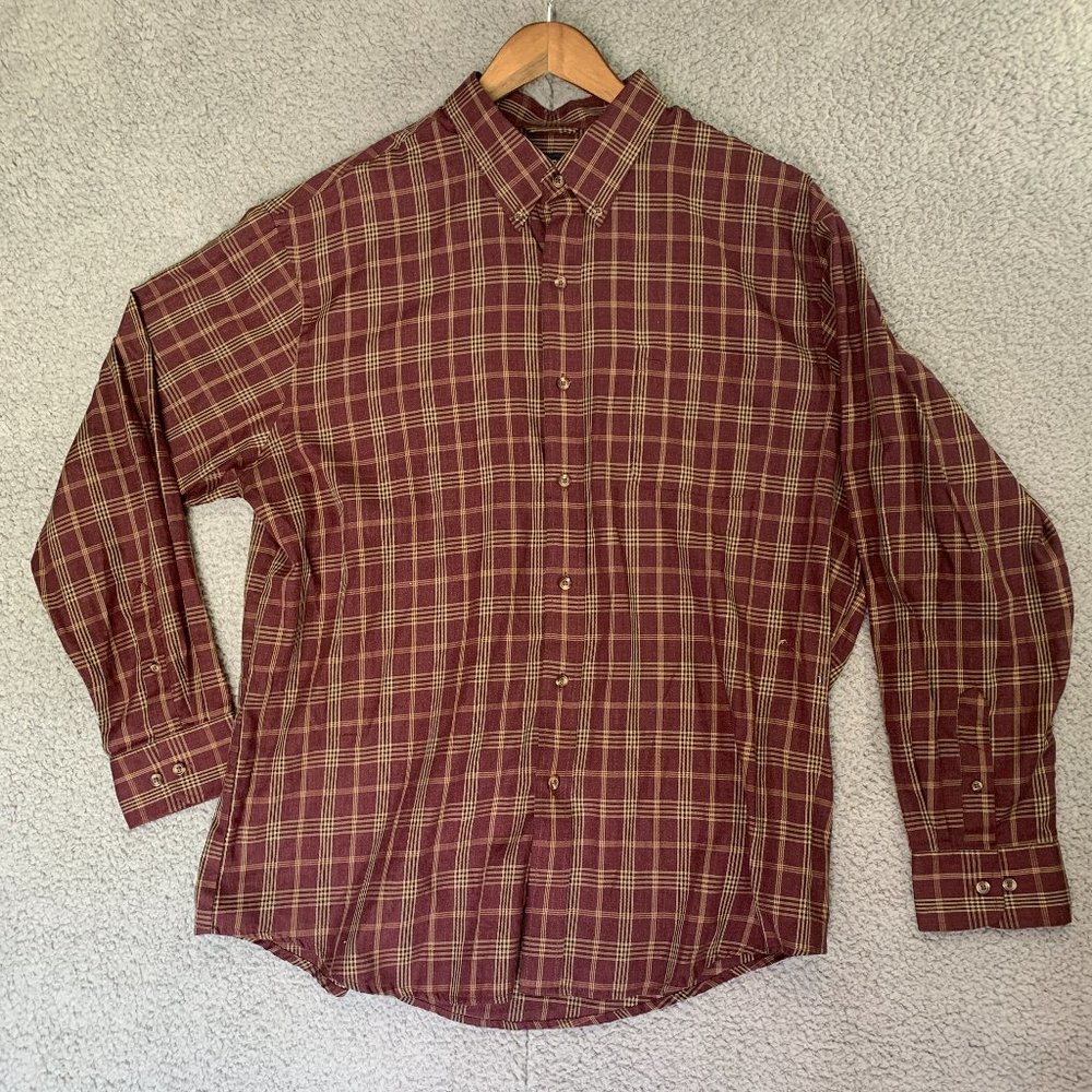 Arrow Casual Red Striped Button Down Shirt . Perfect Condition